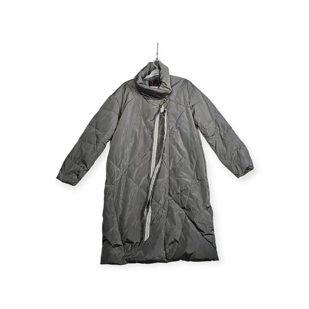 Escalier | Puffer Coat | Women's | Large | Olive Green | Long Quilted Puffer